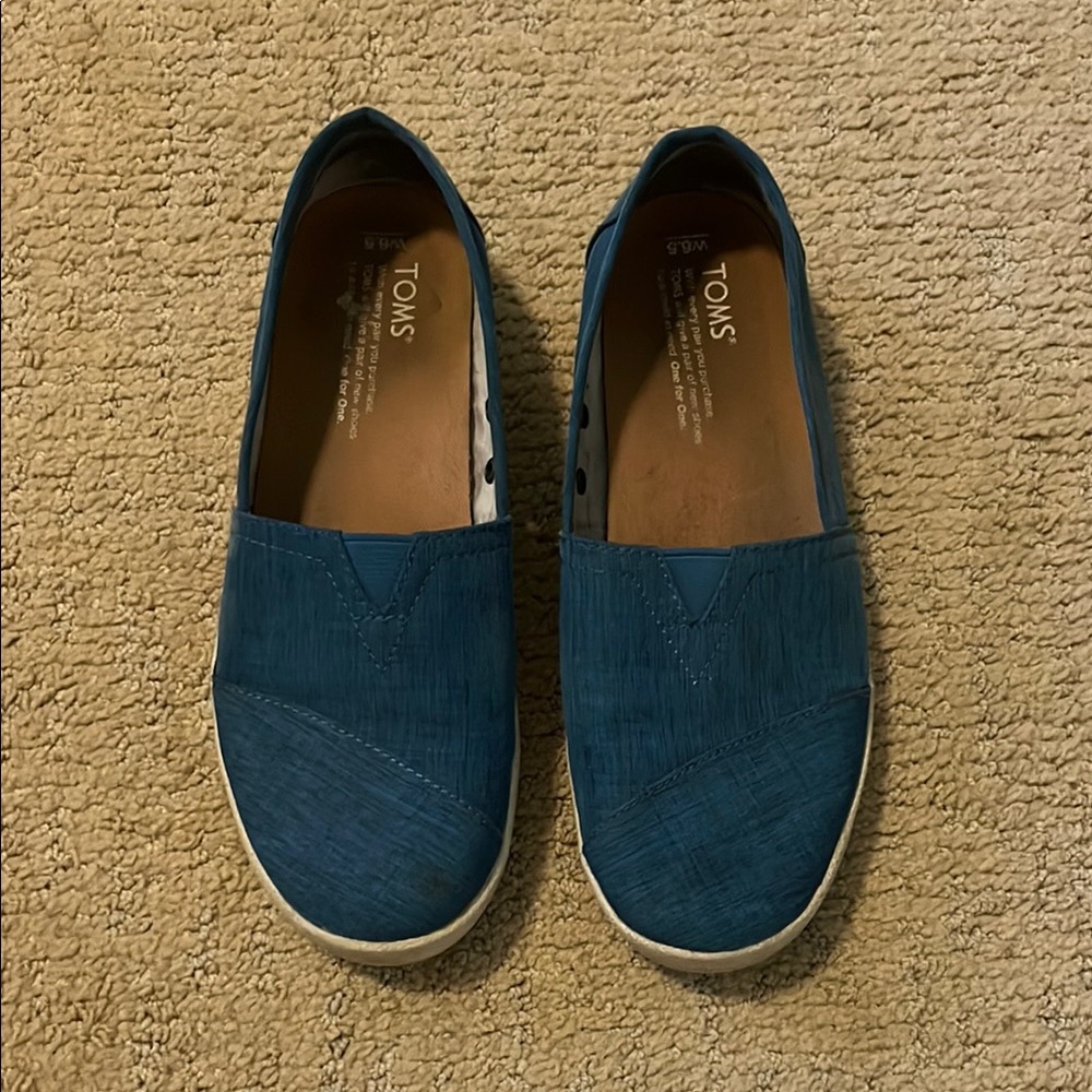 Toms Blue Slip-On Sneakers